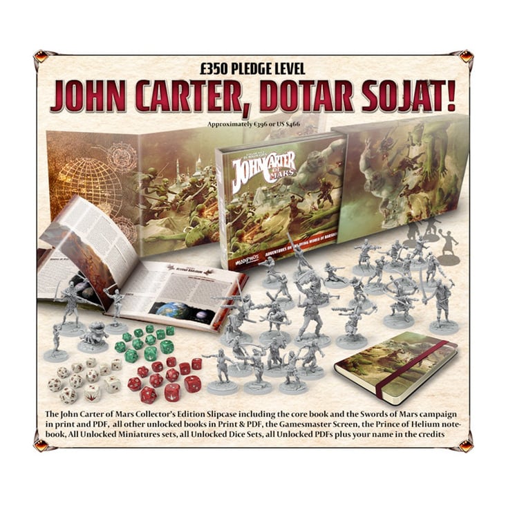 Cover für das „John Carter of Mars“ Tabletop Spiel