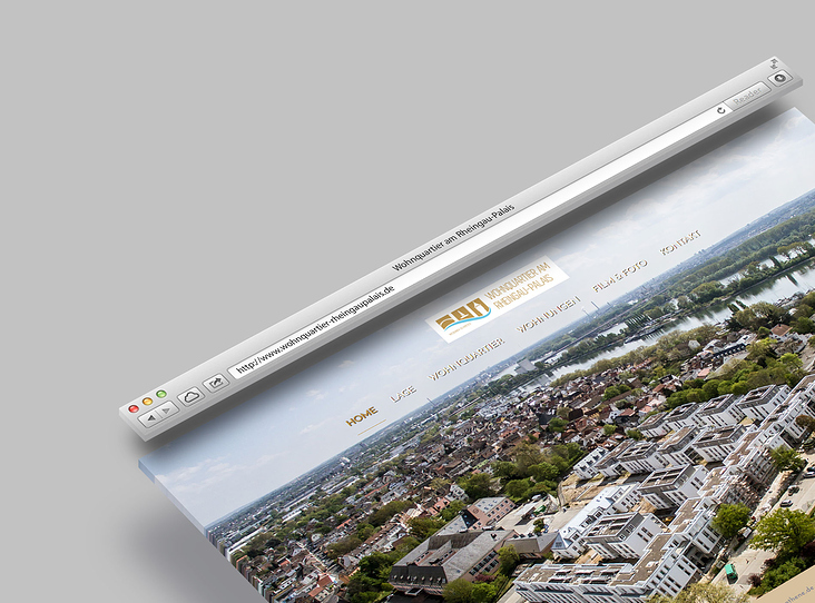 Homepage für das Wohnquartier am Rheingau-Palais