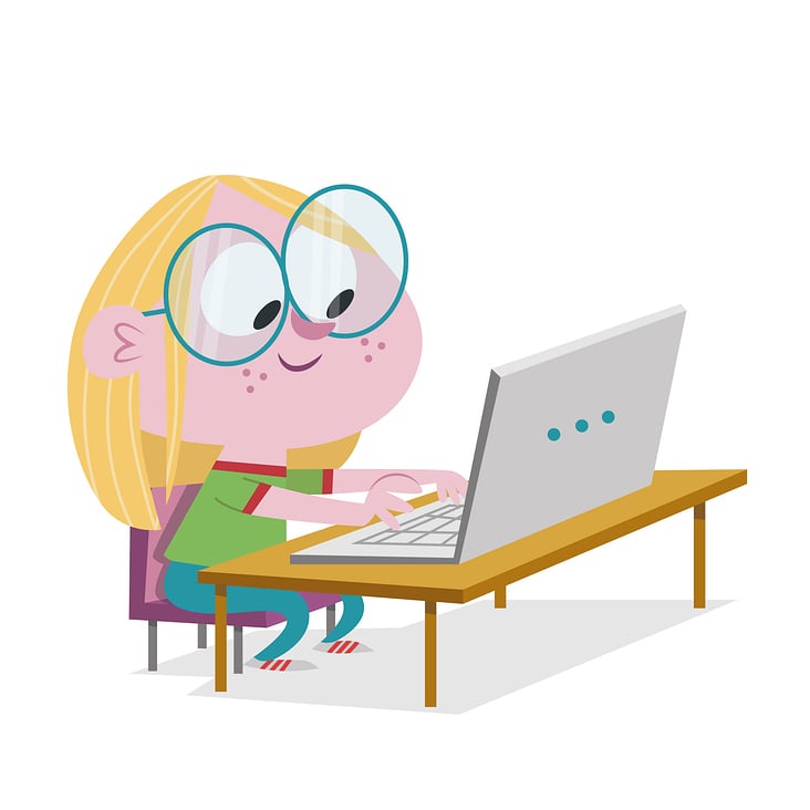 Coding for Kids: Scratch – Girl at computer