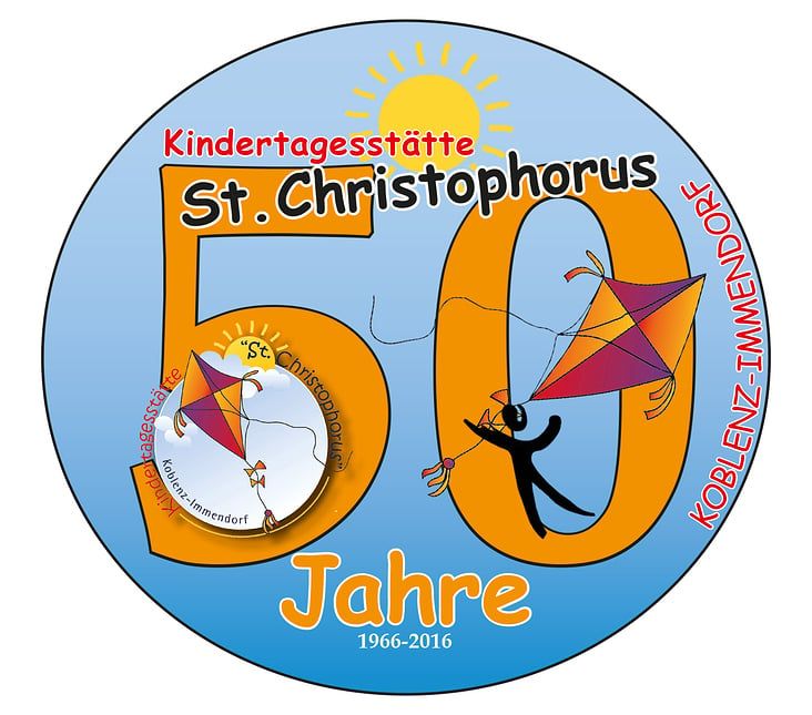 Kindertagesstätte St. Christophorus Ko.-Immendorf, new Logodesign (Jubiläum)