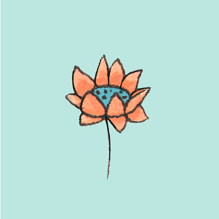 Abstrusa-Illustration-Schnabel-auf-Blume