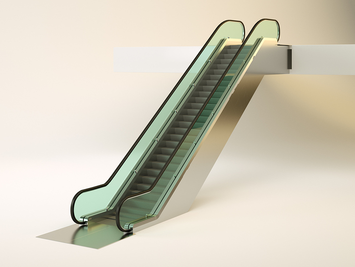 3D Visualisierung einer Rolltreppe