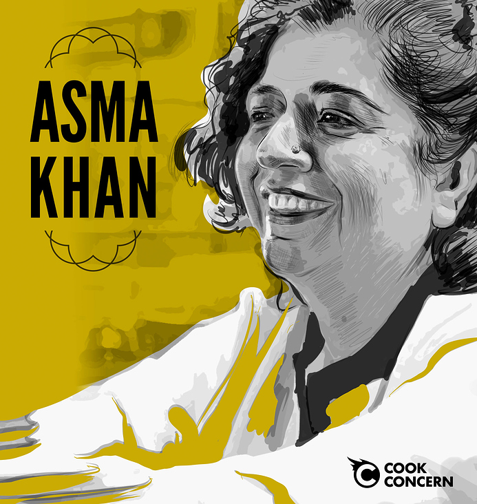 illustration cook concern: Asma Khan