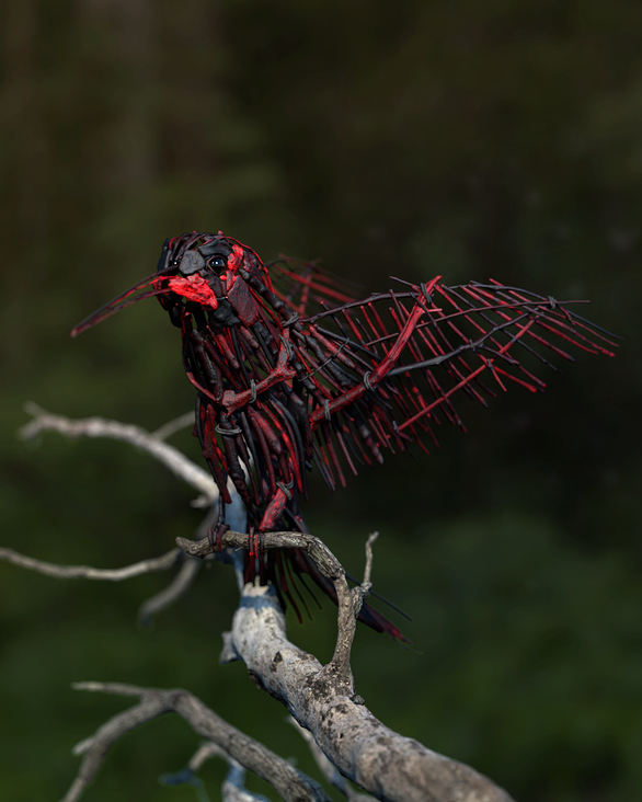 Kolibri aus Zweigen