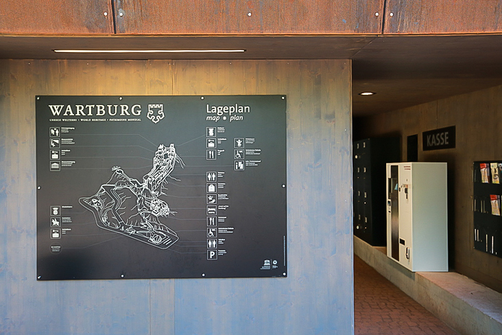 Leitsystem des Weltkulturerbes Wartburg in Thüringen