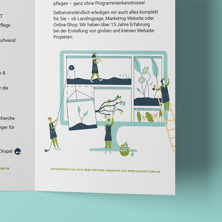 Product Illustrations for Mai Net Care (Detail in Trifold)