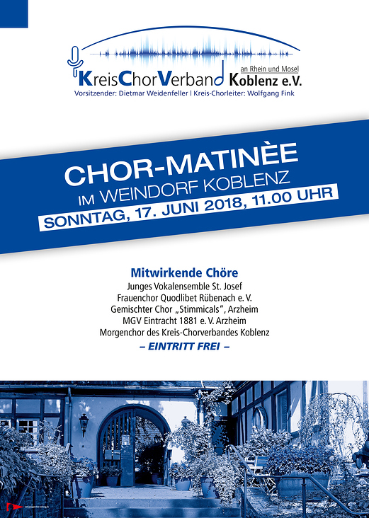 Plakat Chormatinee Koblenz Kreis-Chorverband