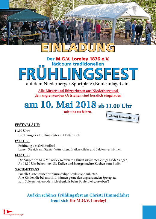 Plakat MGV Loreley Ko.-Niederberg Frühlingsfest