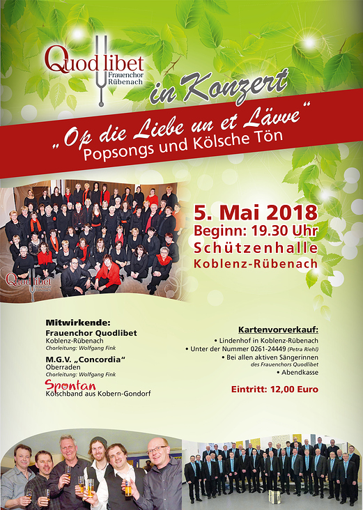 Plakat Frauenchor Rübenach Konzert