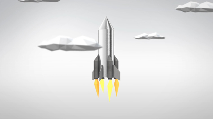 Aluminium-Rakete