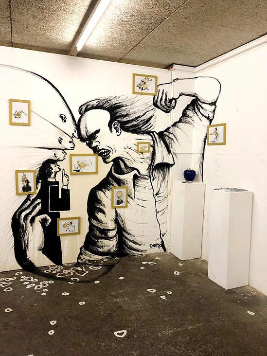 Mural für die Ausstellung Ende und Anfang im TatOrt Luzern