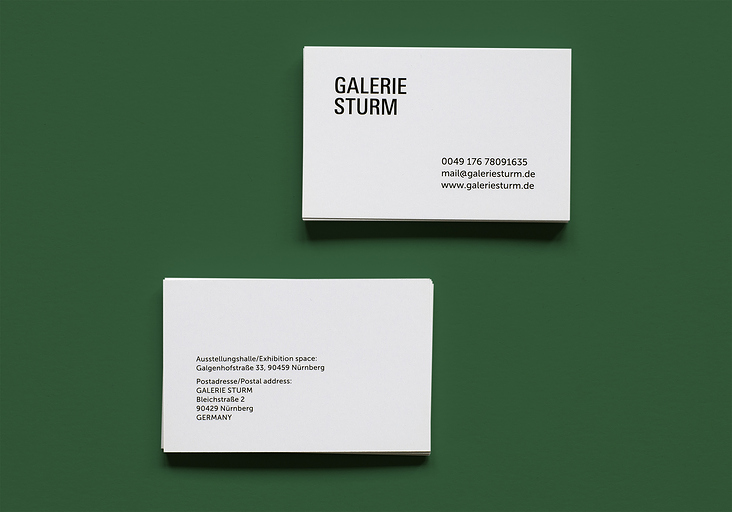 Galerie Sturm – Visitenkarten