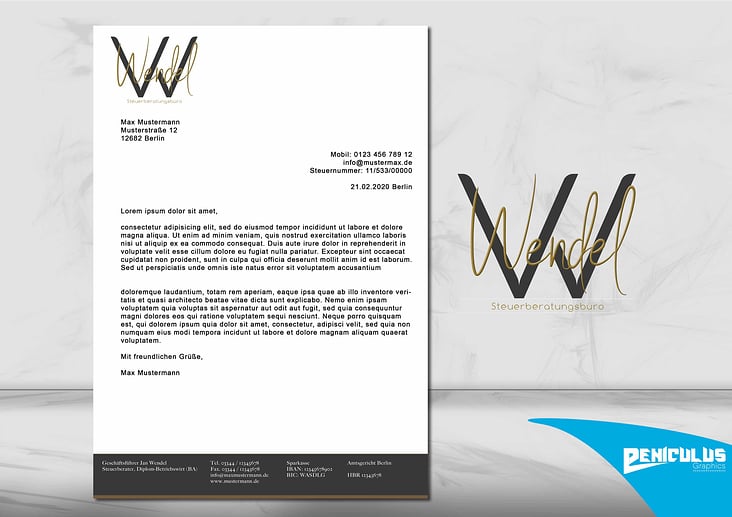 Logodesign und Briefpapier Wendel