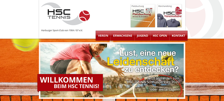 Webseite HSC Tennis