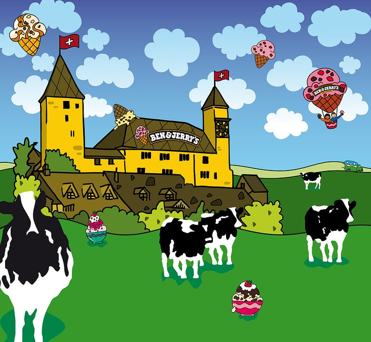 Druckvorlage „Burg Rapperswil“ Ben & Jerry´s