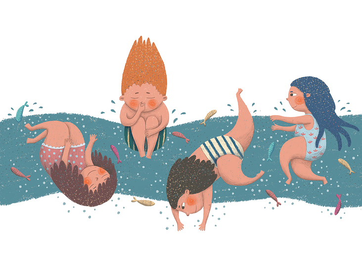 bathing kids