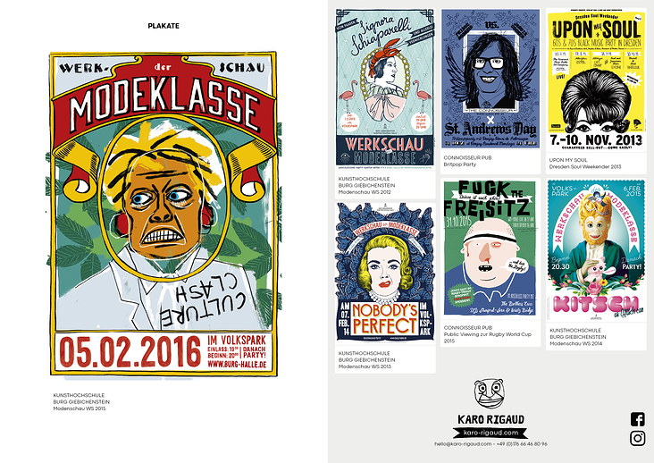 Illustrierte Plakate