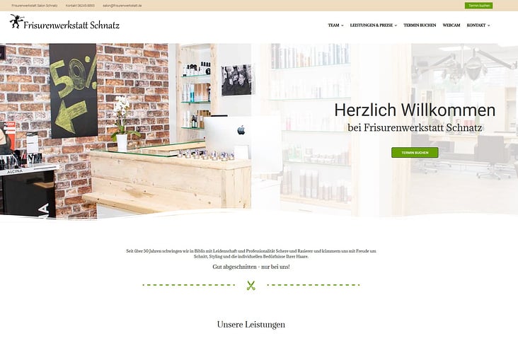 Website für Frisurenwerkstatt Schnatz