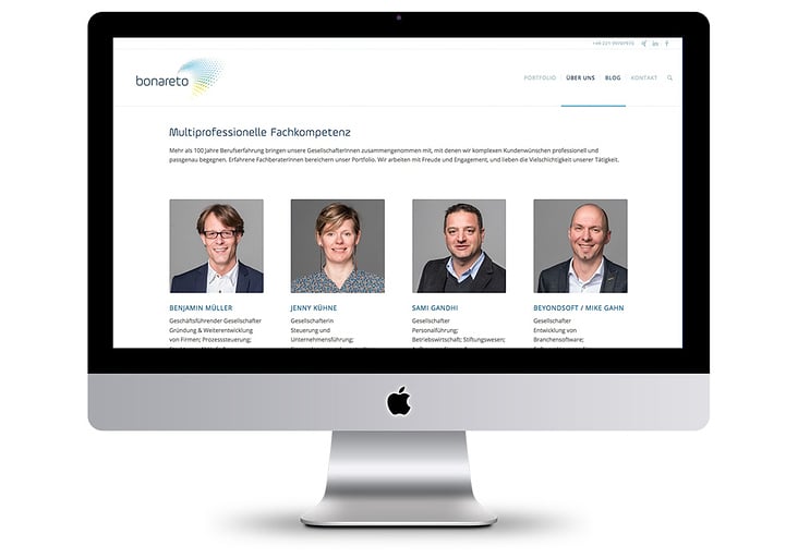 bonareto GmbH | Responsive Website