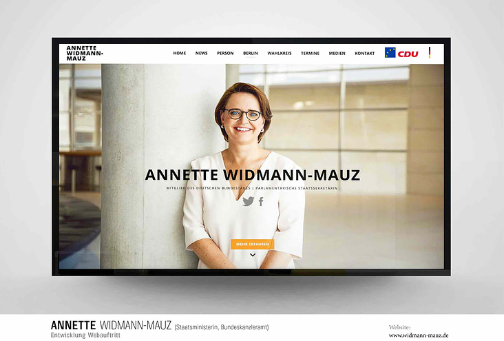 Entwicklung Webauftritt – Annettte Widmann-Mauz