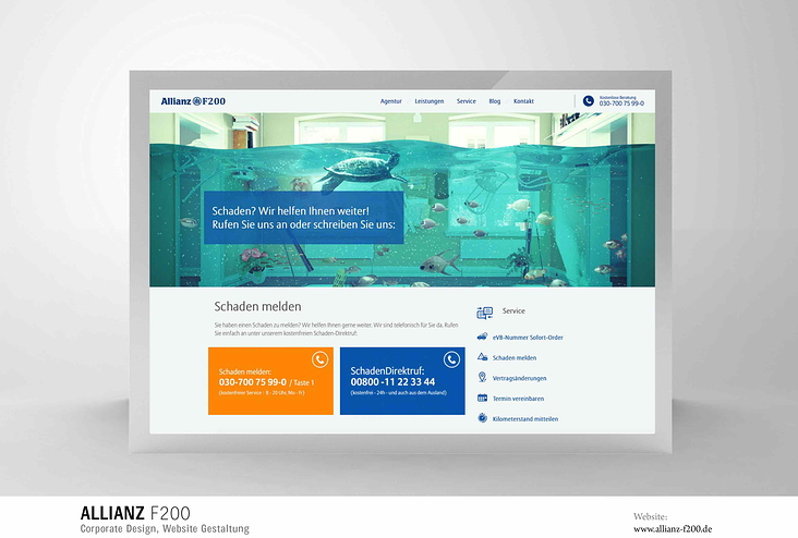 Corporate Design & Online Auftritt – Allianz F200