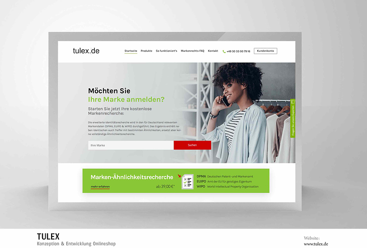 Konzeption & Entwicklung Onlineshop – Tulex