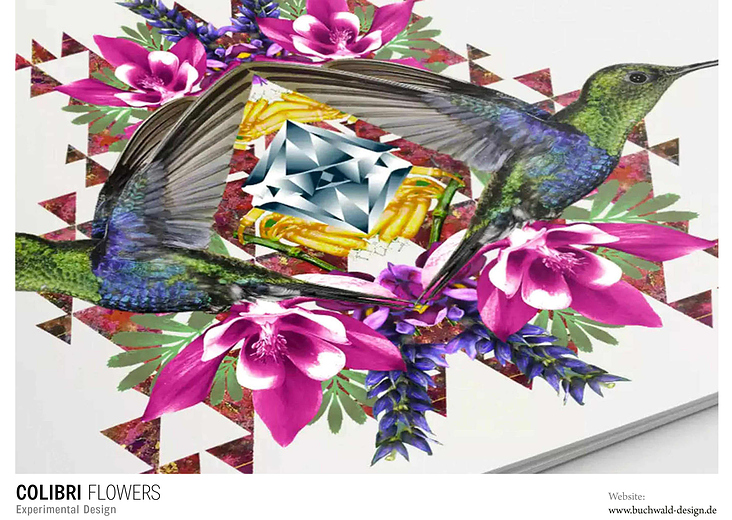 Grafikdesign – Colibri Flowers