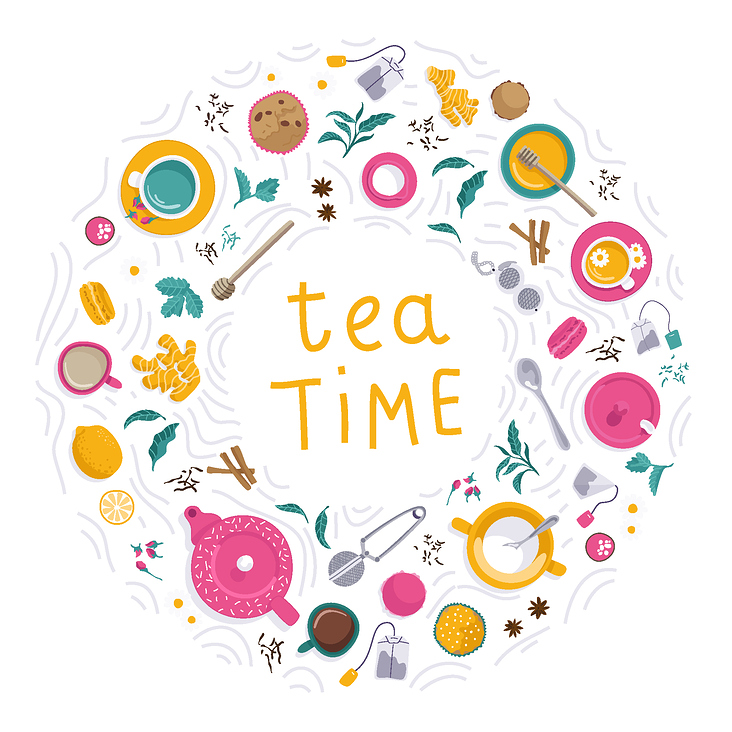 „Tea Time“ Illustrationen