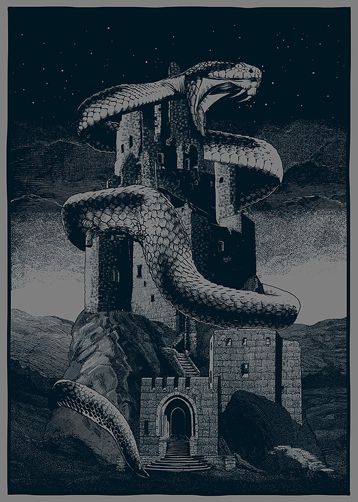 Dunkler Turm / Kunstdruck
