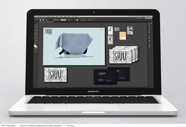 Visitenkarten, Logodesign und Animation für SIUU, Leipzig