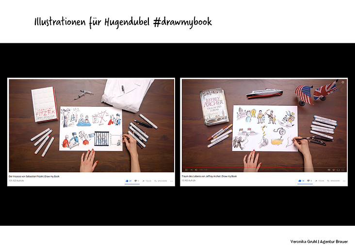 Drawmybook-Illustrationen für Hugendubel