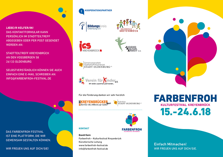 Kulturfestival Farbenfroh Flyer