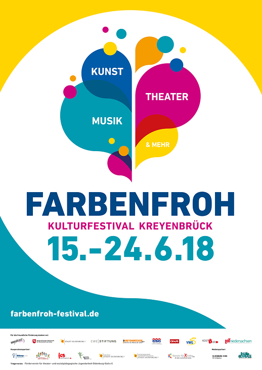 Kulturfestival Farbenfroh Plakat
