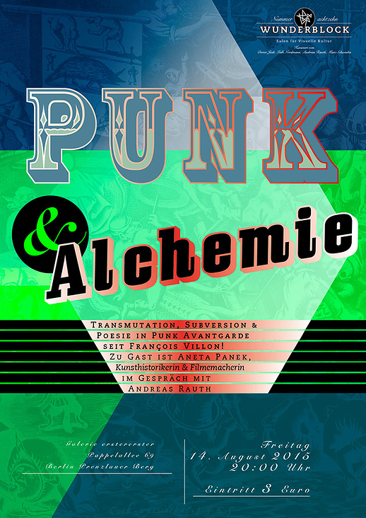 Wunderblock No. 18, Punk & Alchemie. Veranstaltungsplakat (2015)