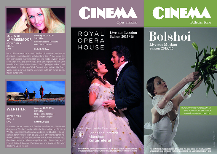 Cinema Filmtheater Bolshoi Flyer 2015
