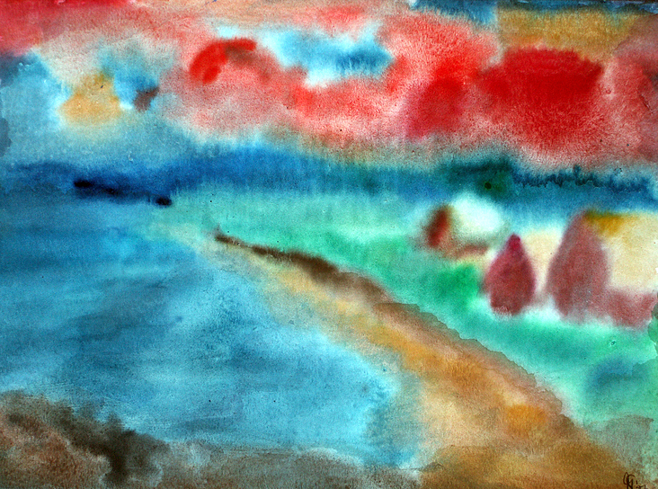 At the Coast – An der Küste 0607 – 41×30cm Aquarell