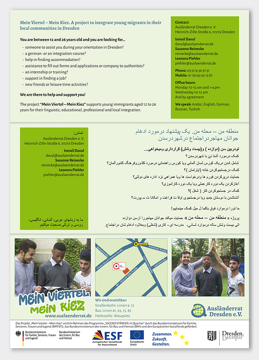 Flyer für Jugendprojekt