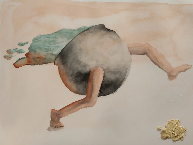 Fleeing Pot – Watercolor