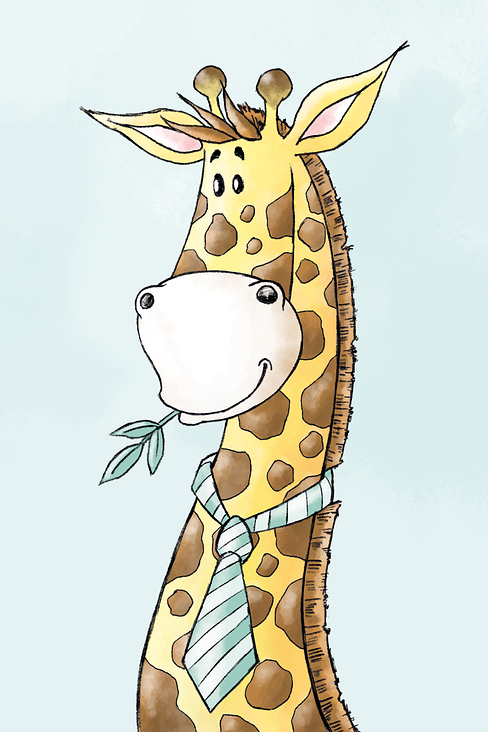 Kinderbuchillustration – Giraffe