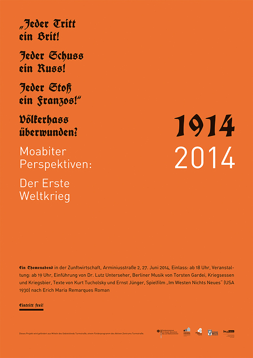 „1914/2014“ (Veranstaltungsplakat, 2014)