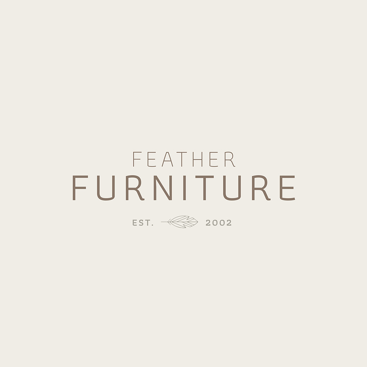 Logodesign feather furniture