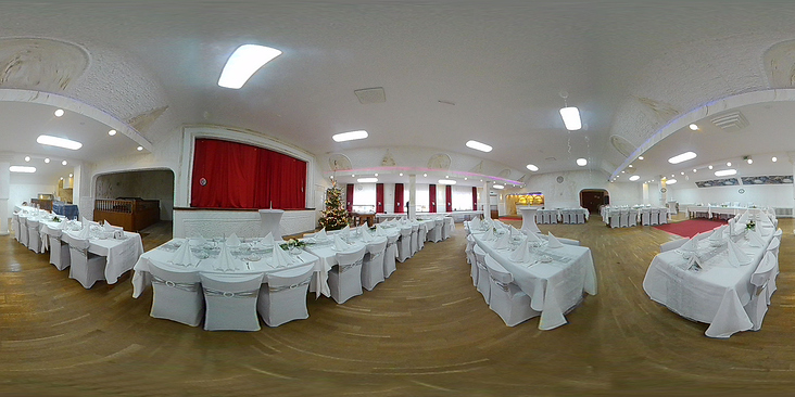 360 Grad Fotografie des Festsaales Restaurant und Pizzeria Adria