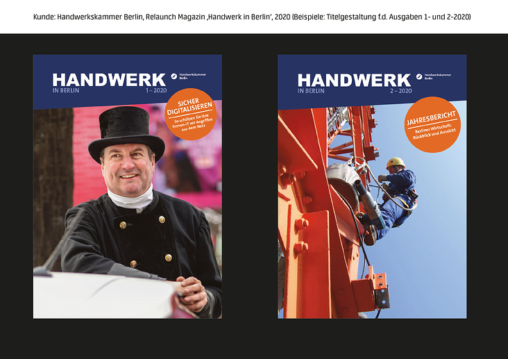 Handwerkskammer Berlin, Relaunch Magazin:,Handwerk in Berlin‘
