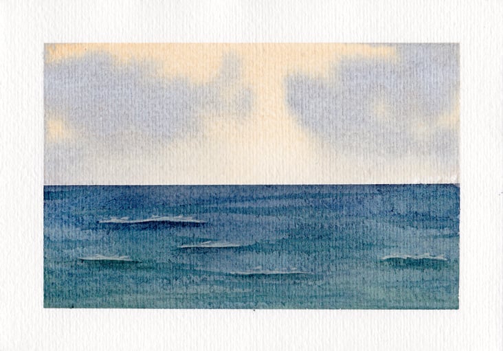Wasser Meer Küste Wolken Himmel 08062020 Aquarell Kopie BEARB Klein