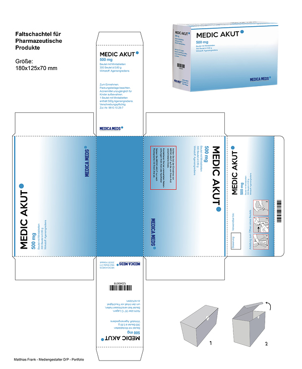 Faltschachtel Design und Blueprint für Pharmazeutische Produkte