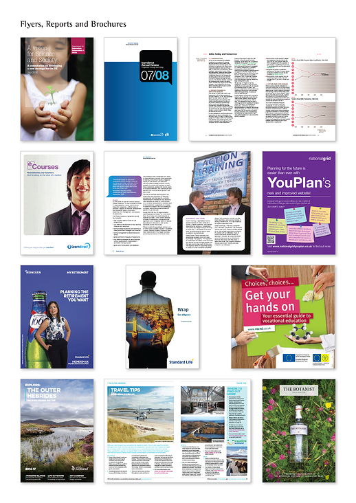 Brochures, Reports and Flyers