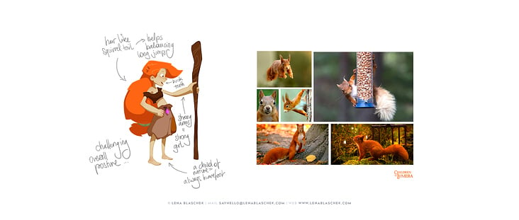 Designinspiration und Annotation von „Elo“ für Children of Lumera