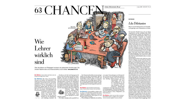 Illustration für die „Chancen für die Wochenzeitung „Die Zeit von Niels Schröder.