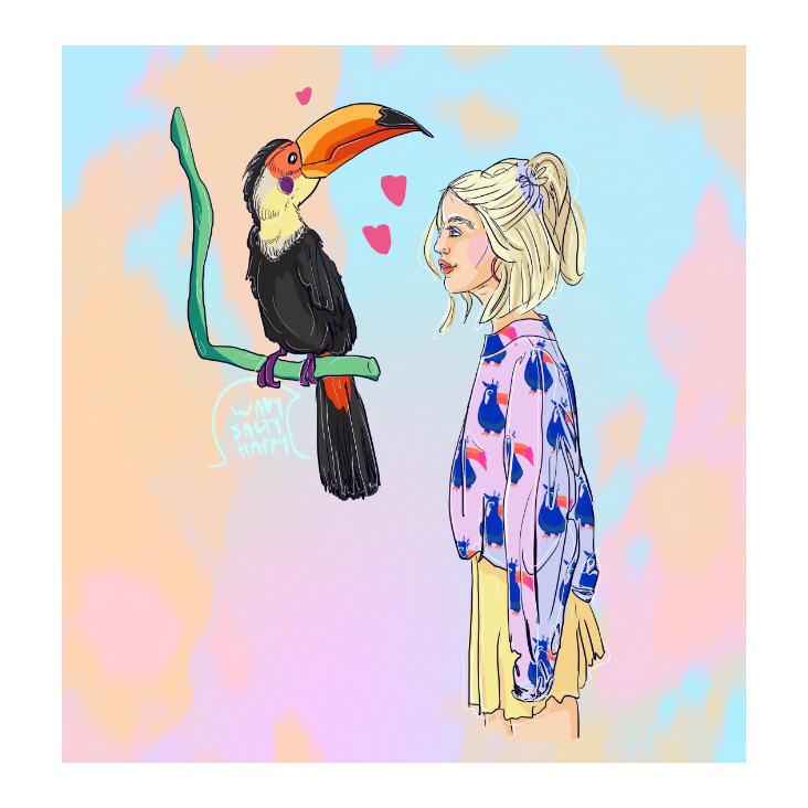 Artwork „Zoe with Toucan“