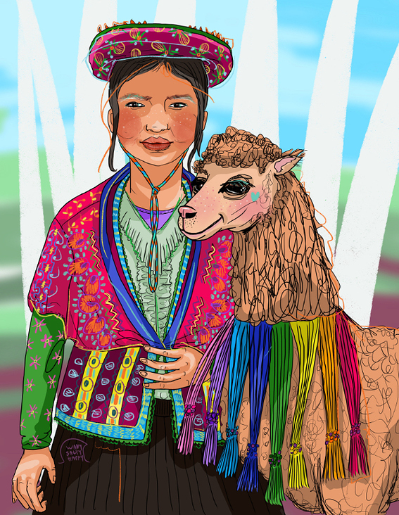 Artwork „Woman from the Andes“
